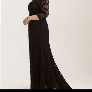 Black Lace Torrid Dress 16 w/ Matching Heels 9